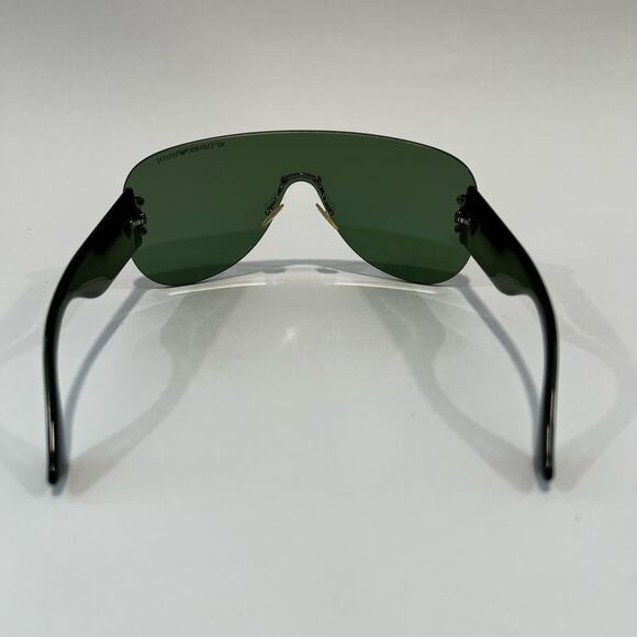 RARE NWOT Vintage Emporio Armani Retro Style Aviator Rimless Sunglasses Green - Picture 8 of 12